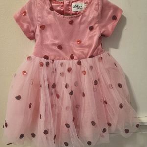 Lola and the Boys Pink Dot Dress Size 2T